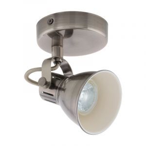 Faretto da soffitto crema in acciaio, Tinke