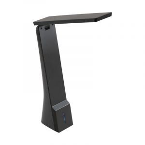 Lampada da scrivania nera in plastica, Chama, 1W, white switch LED, controllo touch