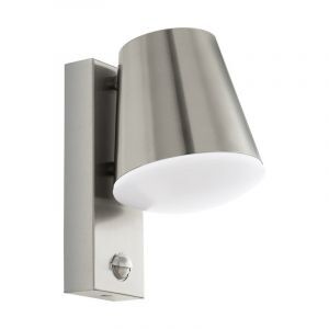 Applique da esterno con sensore di movimento argenta in acciaio inossidabile, Aiden, IP44