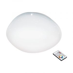 Plafoniera bianca in acciaio, Tyrell, 34W, colore regolabile LED