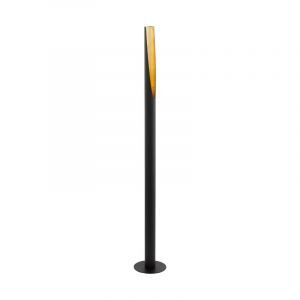 Lampada da terra dorata in acciaio, Aloysius, con interruttore