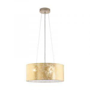Lampada a sospensione beige in tessuto, Megan