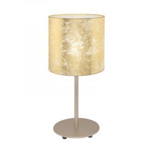 Lampada da tavolo beige metallo, Megan, con interruttore