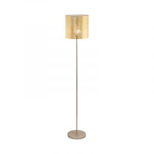 Lampada da terra beige metallo, Megan, con interruttore
