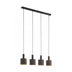Lampada a sospensione marrone in tessuto, Mies