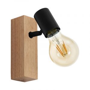 Faretto da soffitto in legno marrone, Anton