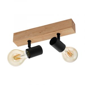 Faretto da soffitto in legno marrone, Anton