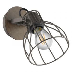 Faretto da soffitto in legno marrone, Tjarda