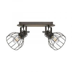 Faretto da soffitto in legno marrone, Tjarda