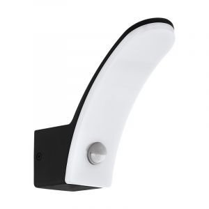 Applique da esterno con sensore di movimento nera in alluminio, Oskar, 11W, 3000K LED, IP44