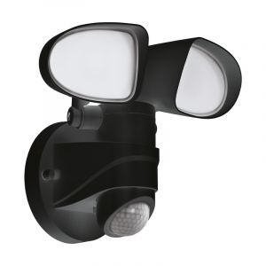 Applique da esterno con sensore di movimento nera in plastica, Joselien, 6W, 5000K LED, IP44