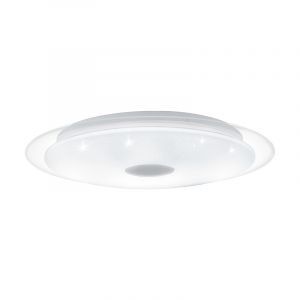 Plafoniera trasparente in acciaio, Dunya, 24W, colore regolabile LED