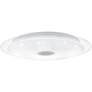 Plafoniera trasparente in acciaio, Dunya, 36W, colore regolabile LED