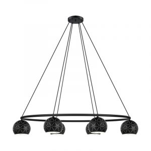 Lampada a sospensione nera in acciaio, Madelein