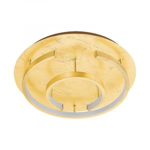 Plafoniera dorata in acciaio, Sameer, 18W, 3000K LED