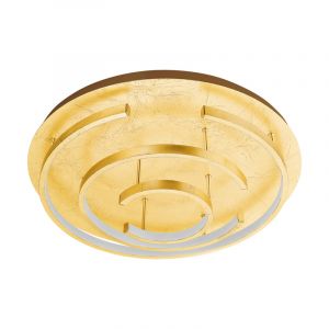 Plafoniera dorata in acciaio, Sameer, 24W, 3000K LED