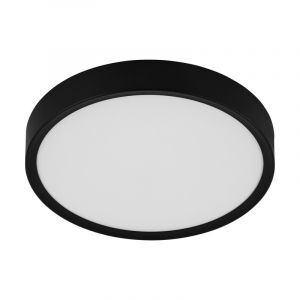 Plafoniera nera in plastica, Jouk, 16W, 3000K LED