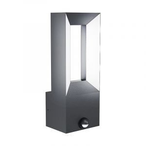 Applique da esterno con sensore di movimento nera in alluminio, Larisa, 5W, 3000K LED, IP44