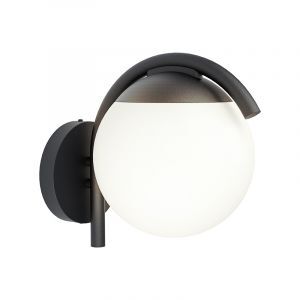 Lampada da esterno nera in acciaio, Lynne, IP44