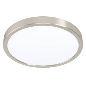 Plafoniera smart in nichel in plastica, Geraldo, 19,5W, bianco regolabile tra caldo e freddo LED, IP44