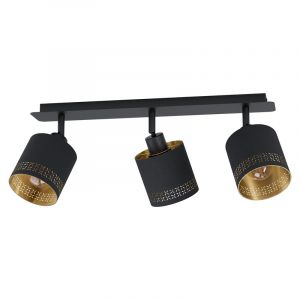 Faretto da soffitto nero in acciaio, Niko