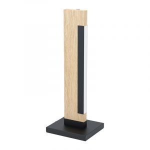 Lampada da tavolo in legno marrone, Ludovica, 6W, 3000K LED, con interruttore