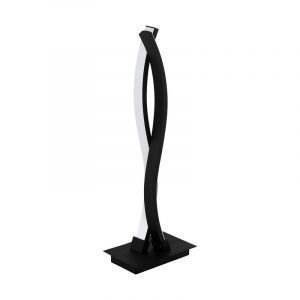 Lampada da tavolo nera in alluminio, Arantxa, 10W, 3000K LED, con interruttore