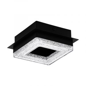 Plafoniera nera in acciaio, Arjo, 4W, 3000K LED