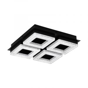 Plafoniera nera in acciaio, Arjo, 4W, 3000K LED