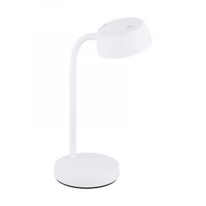 Lampada da tavolo bianca in plastica, Annelin, 4W, 3000K LED, con interruttore