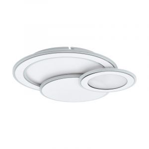 Plafoniera cromata in acciaio, Everdina, 11W, colore regolabile LED