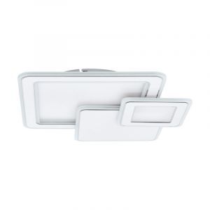 Plafoniera cromata in acciaio, Everdina, 12W, colore regolabile LED