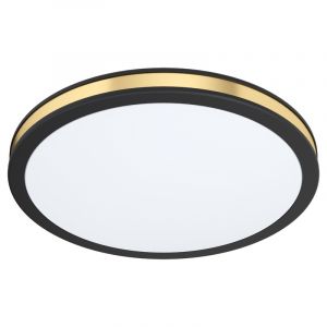 Plafoniera nera in acciaio, Rivano, 11W, 3000K LED