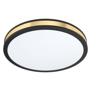 Plafoniera nera in acciaio, Rivano, 24W, 3000K LED