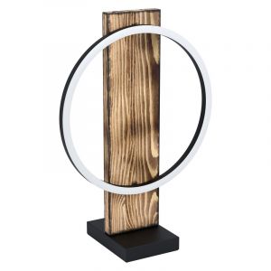Lampada da tavolo in legno marrone, Annebel, 12W, 3000K LED, con interruttore
