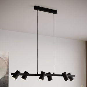 Lampada a sospensione nera in acciaio, Patrice