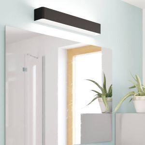 Applique per bagno nera in alluminio, Rafael, 26,5W, 3000K LED, IP44