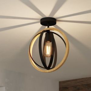 Lampada da soffitto in legno marrone, Angeline