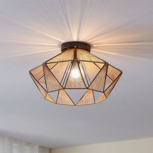 Lampada da soffitto marrone in acciaio, Yessica