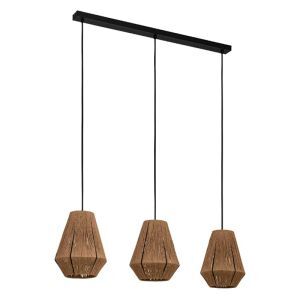 Lampada a sospensione in rattan marrone, Wilbert