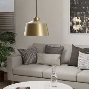 Lampada a sospensione dorata in alluminio, Kwinten