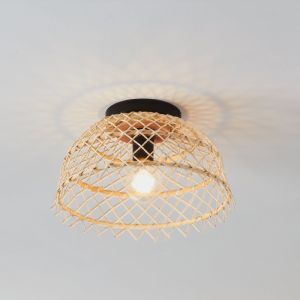 Plafoniera in rattan marrone, Alida