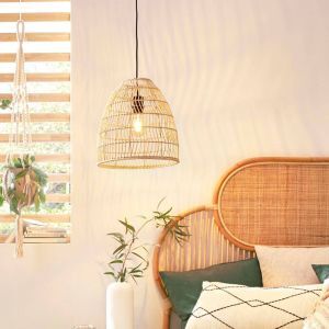 Lampada a sospensione in legno marrone, Wilfried