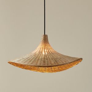 Lampada a sospensione in rattan marrone, Jettie