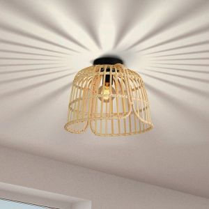 Lampada da soffitto in rattan marrone, Sicco