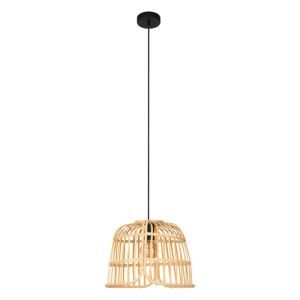Lampada a sospensione in rattan marrone, Sicco