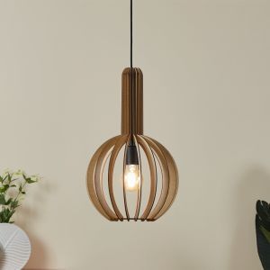 Lampada a sospensione in legno marrone, Kenney