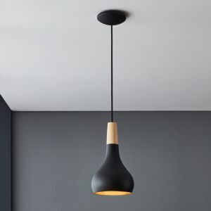Lampada a sospensione nera in alluminio, Tjebbe