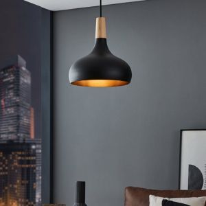 Lampada a sospensione nera in alluminio, Tjebbe