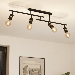 Faretto da soffitto nero in alluminio, Jelger